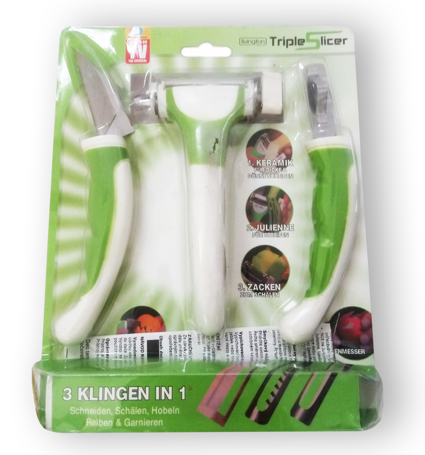 Triple Slicer - набір універсальних ножів для фігурної нарізки овочів та фруктів (Трипл Слайсер)